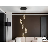 Iliada 5 Light Dimmable LED Cluster Pendant 35W 3000K - Gold/Transparent