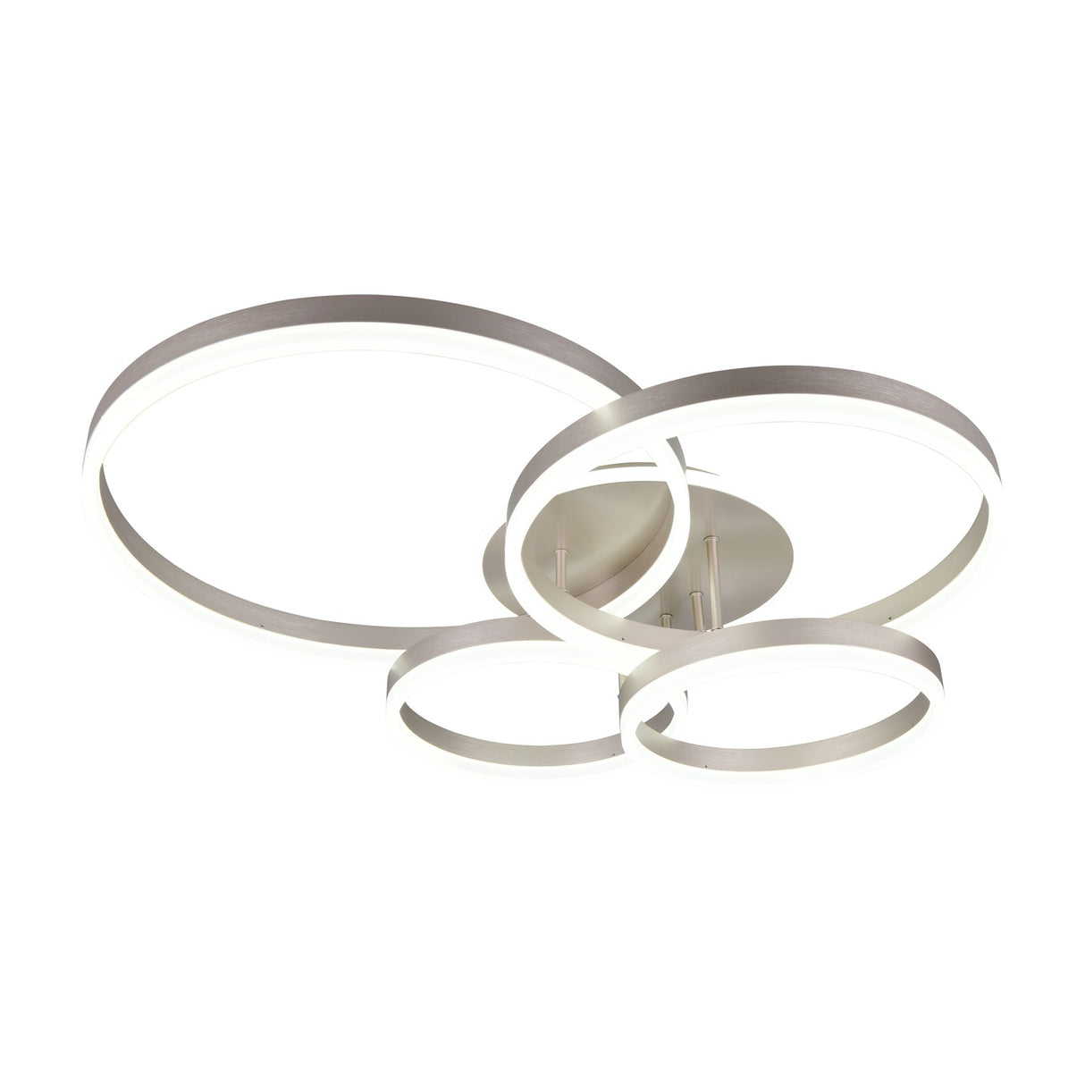 Drake 4 Light LED Circular Ceiling Light – Satin Nickel
