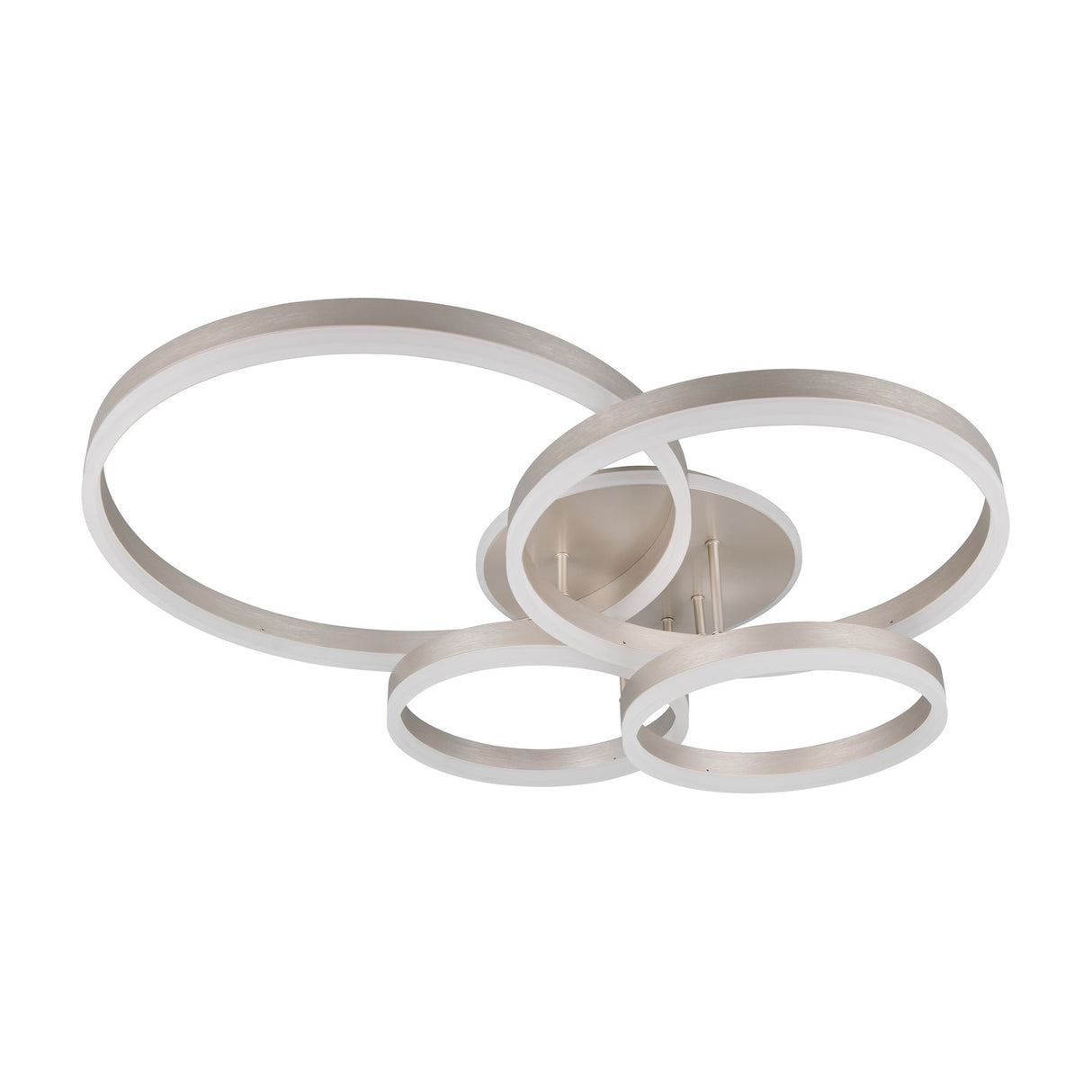 Drake 4 Light LED Circular Ceiling Light – Satin Nickel
