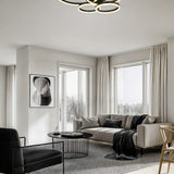 Drake 4 Light LED Circular Ceiling Light – Matt Black