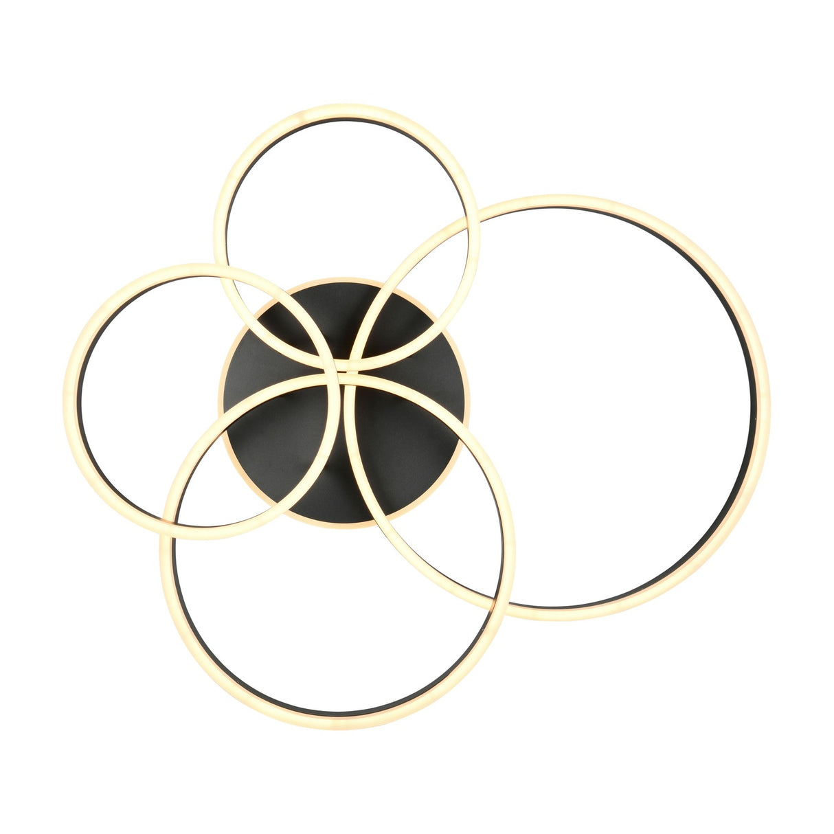 Drake 4 Light LED Circular Ceiling Light – Matt Black
