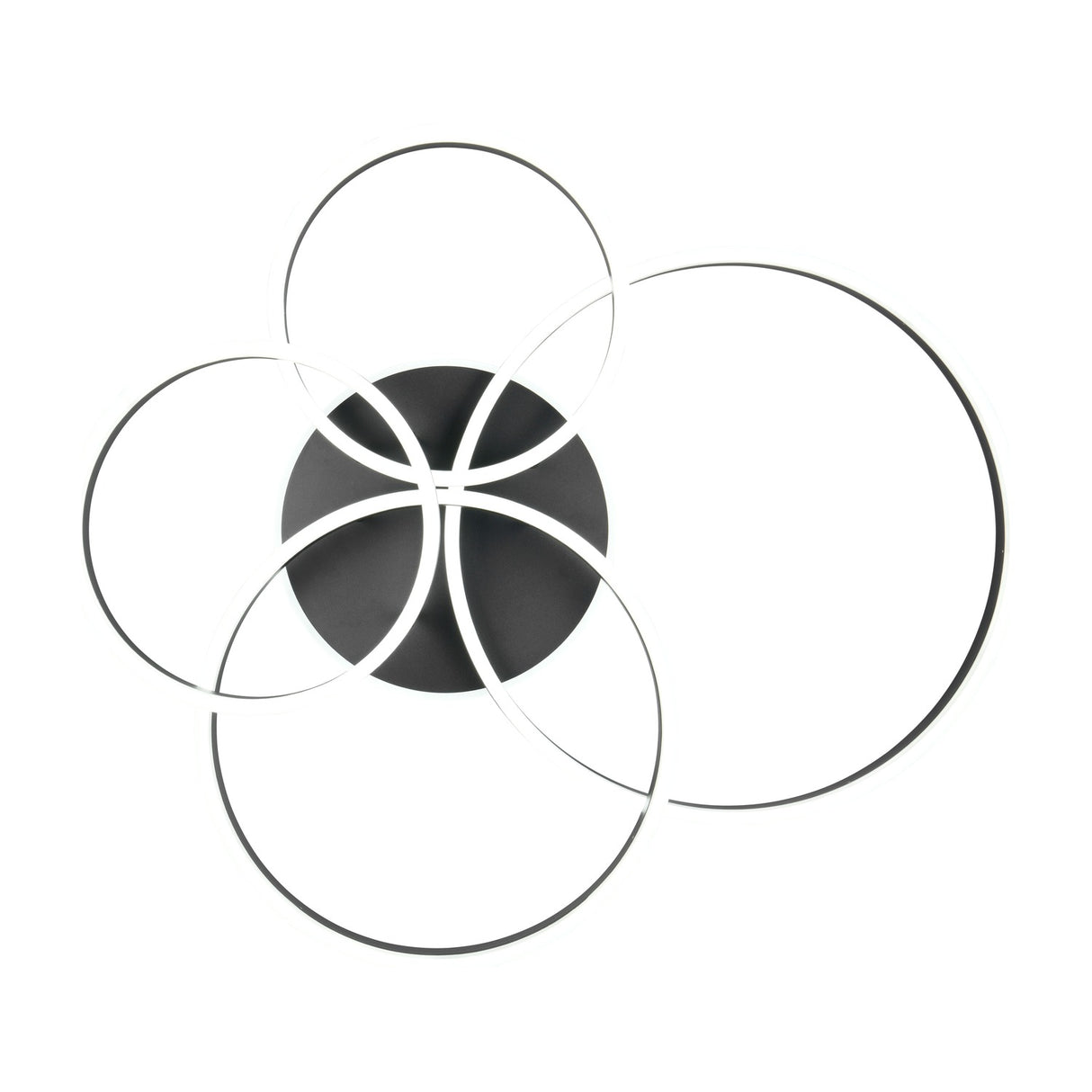 Drake 4 Light LED Circular Ceiling Light – Matt Black