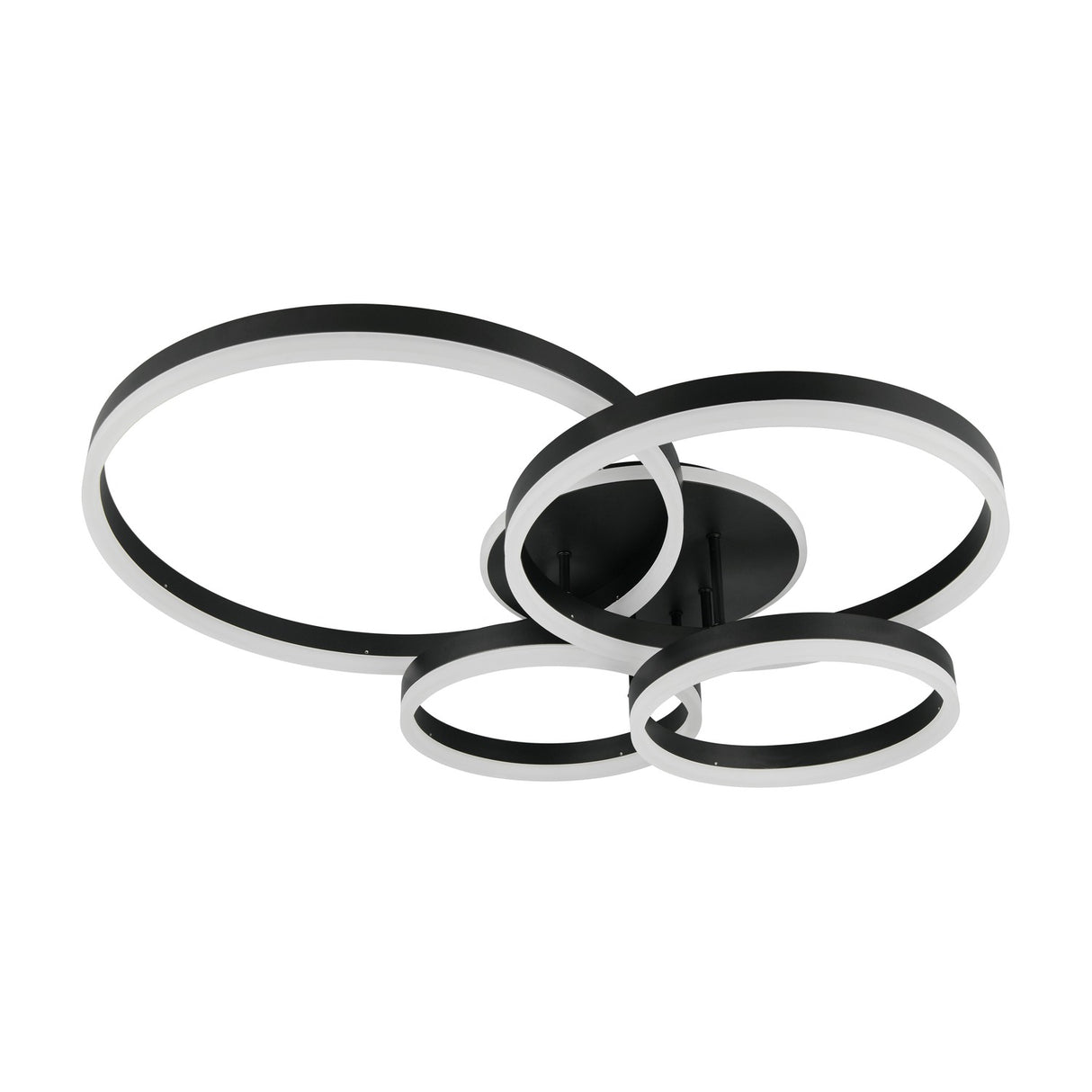 Drake 4 Light LED Circular Ceiling Light – Matt Black