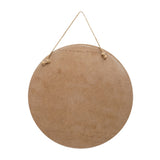 Raised Avocado and Toast Round Wooden Hanging Plaque - White