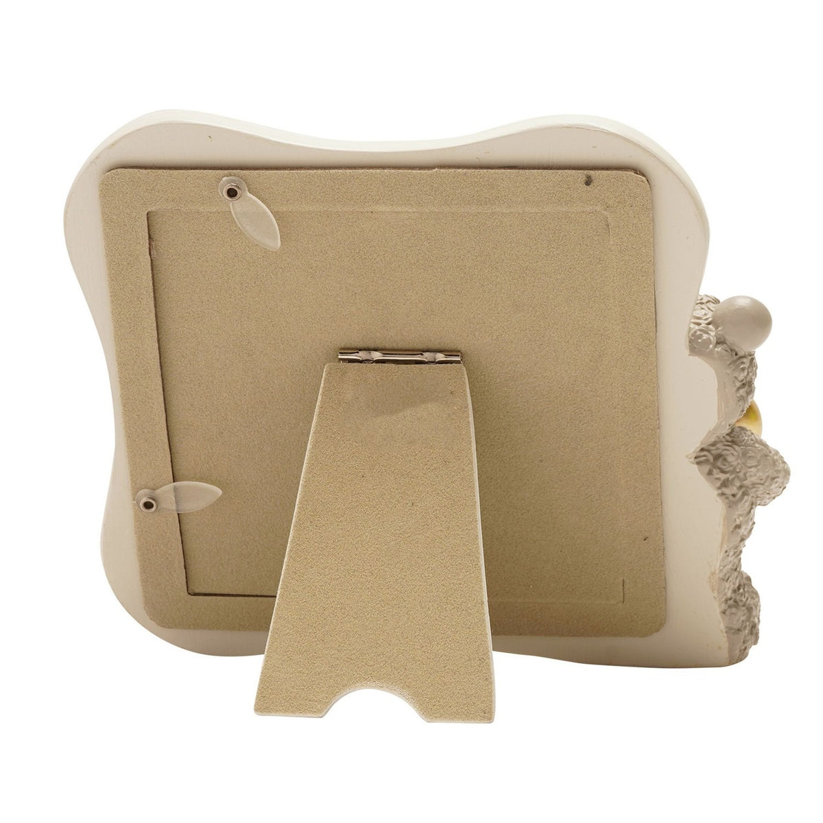 Baby Bear Holding a Heart Resin Photo Frame 4 x 4in - Grey & Red