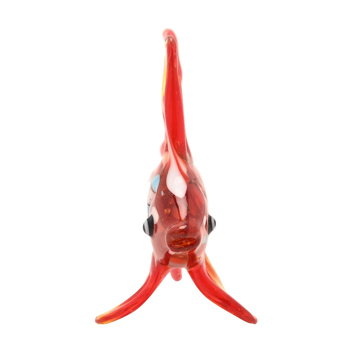 Miniature Spotted Goldfish Glass Figurine - Orange