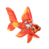 Miniature Spotted Goldfish Glass Figurine - Orange
