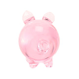 Miniature Glass Pig Figurine with Curly Tail - Pink