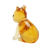 Sitting Capybara Miniature Glass Figurine - Orange