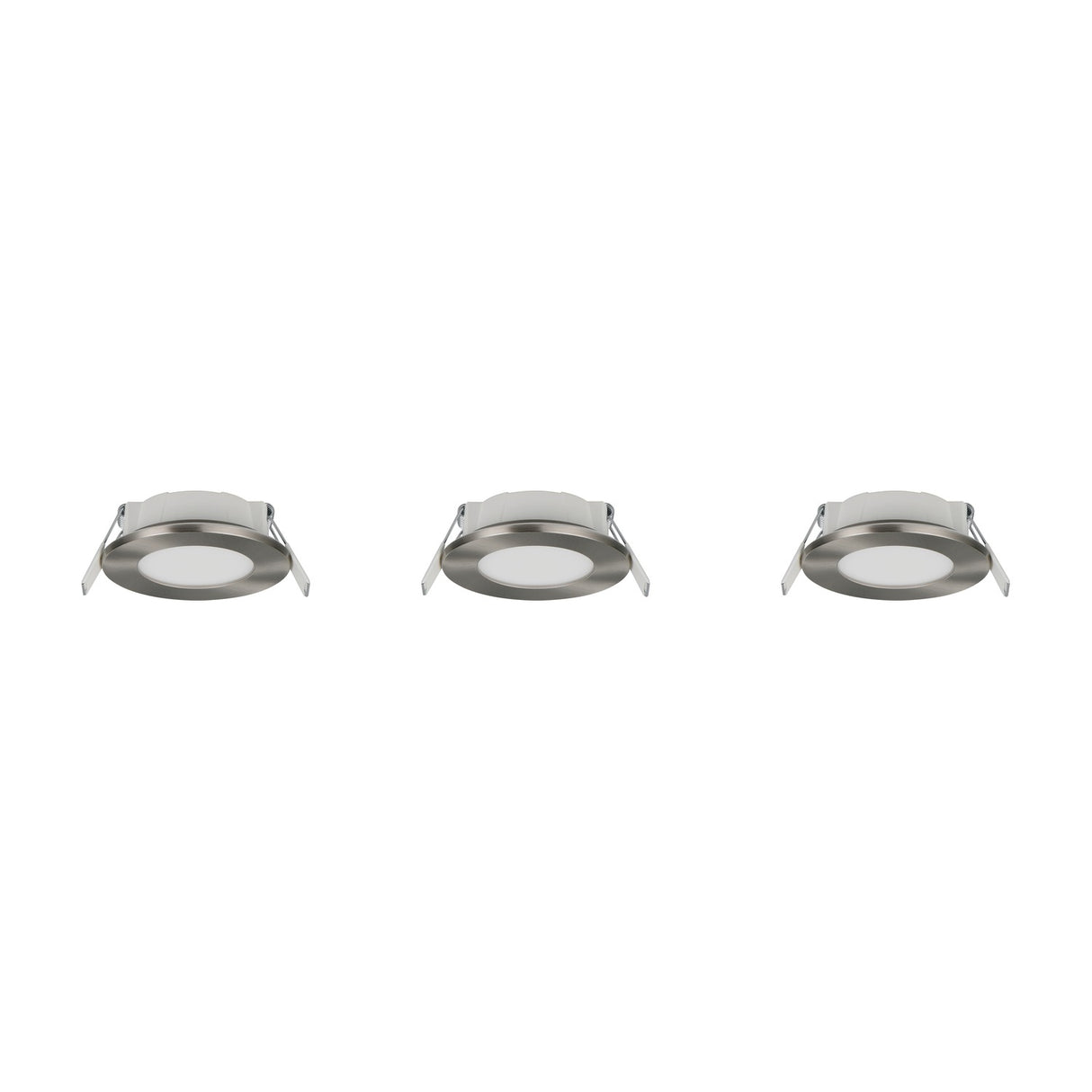 Himal 3 Light LED Ground Light – Satin Nickel