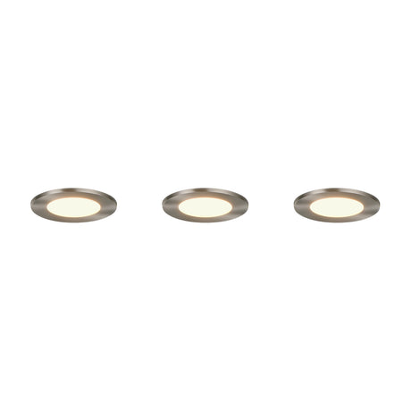 Himal 3 Light LED Ground Light – Satin Nickel