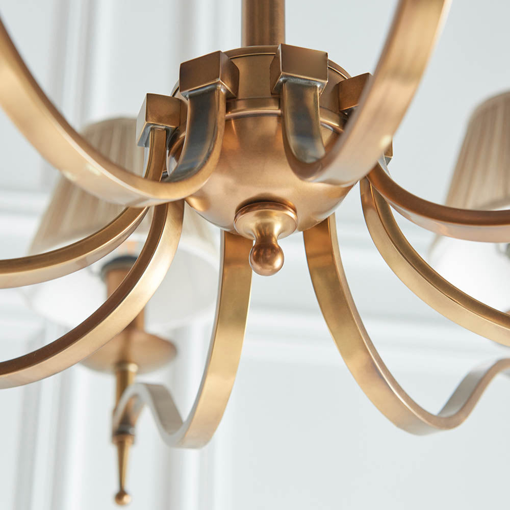 Ambledale 8 Light Pendant - Antique Brass