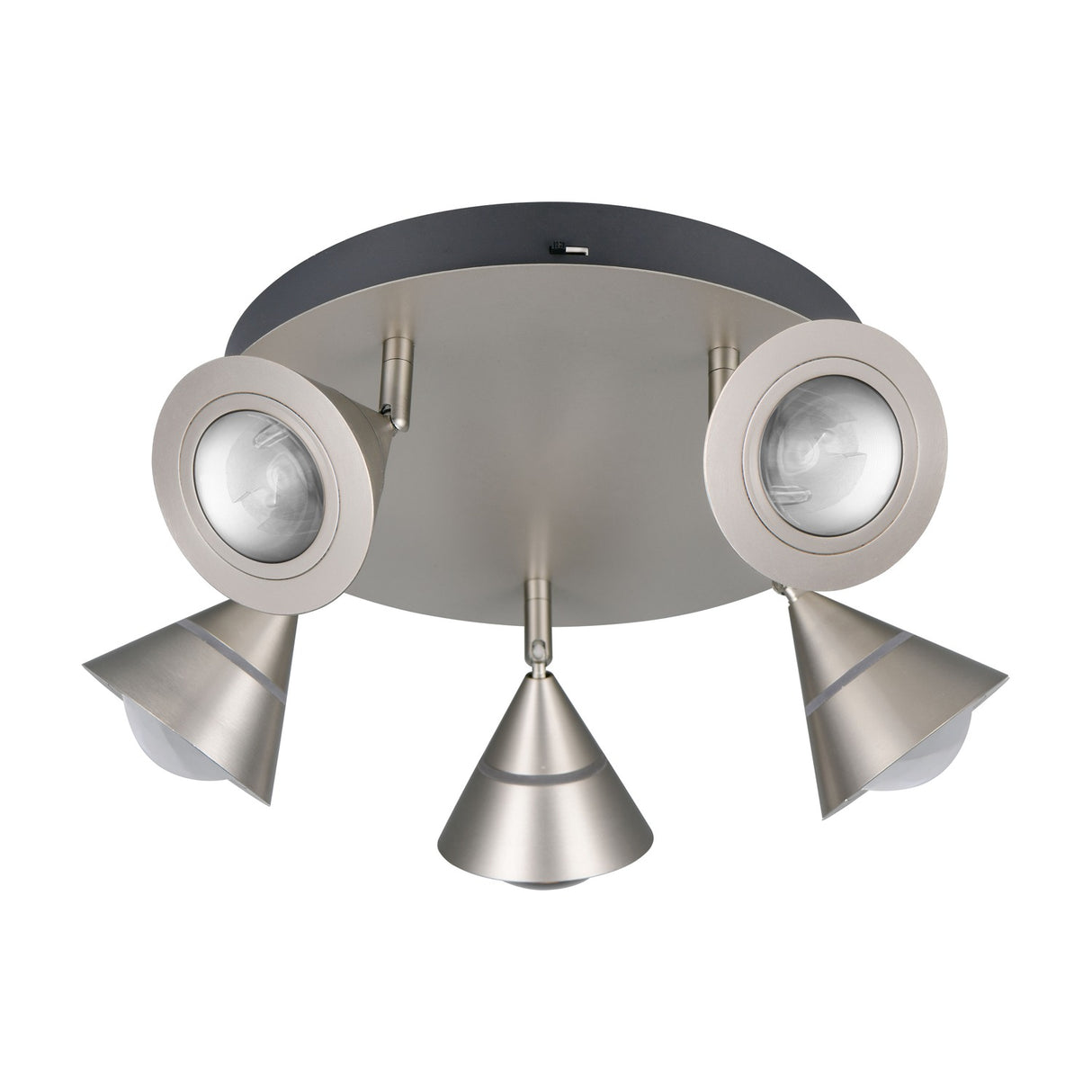 Romeo 5 Light LED Glass Ceiling Light – Satin Nickel