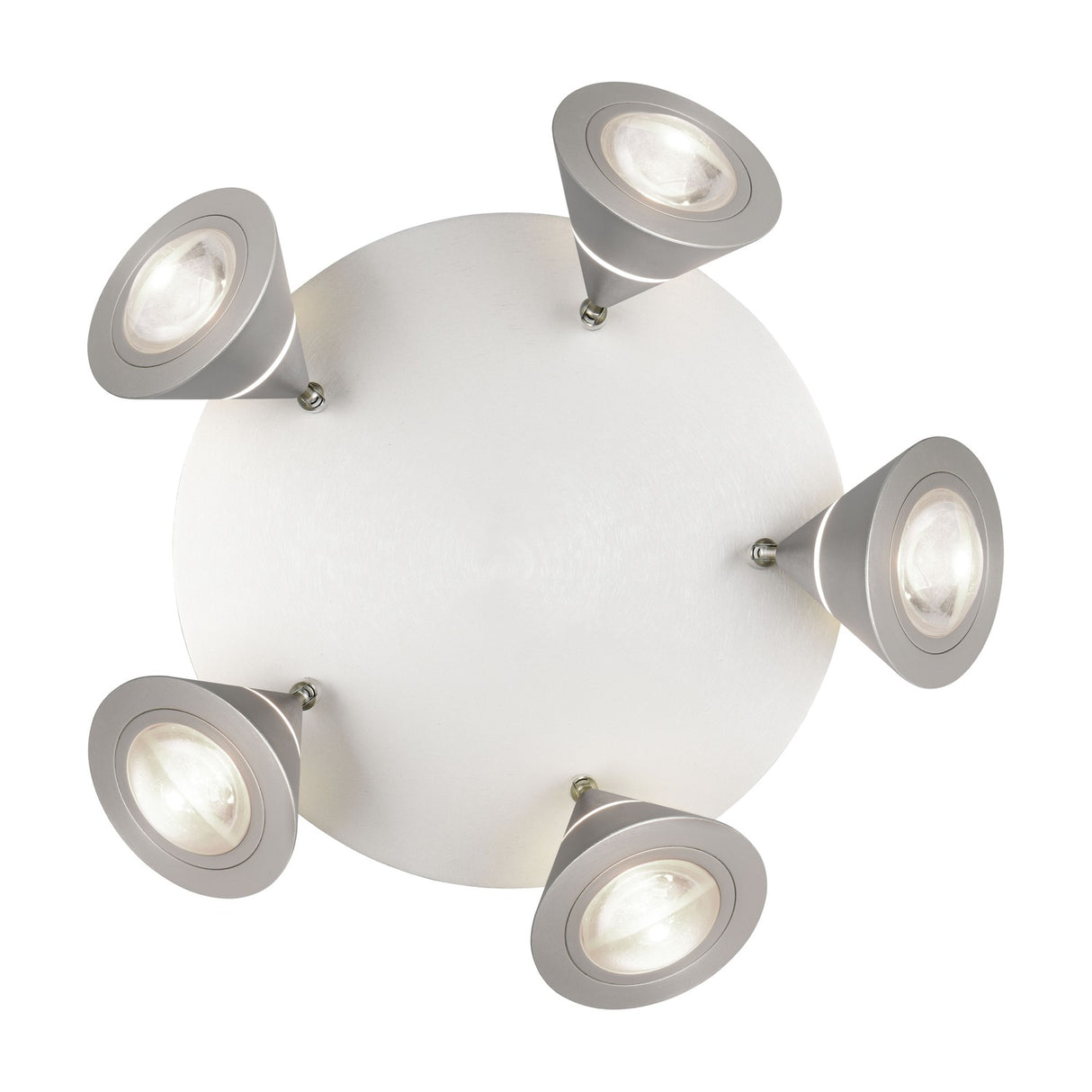Romeo 5 Light LED Glass Ceiling Light – Satin Nickel