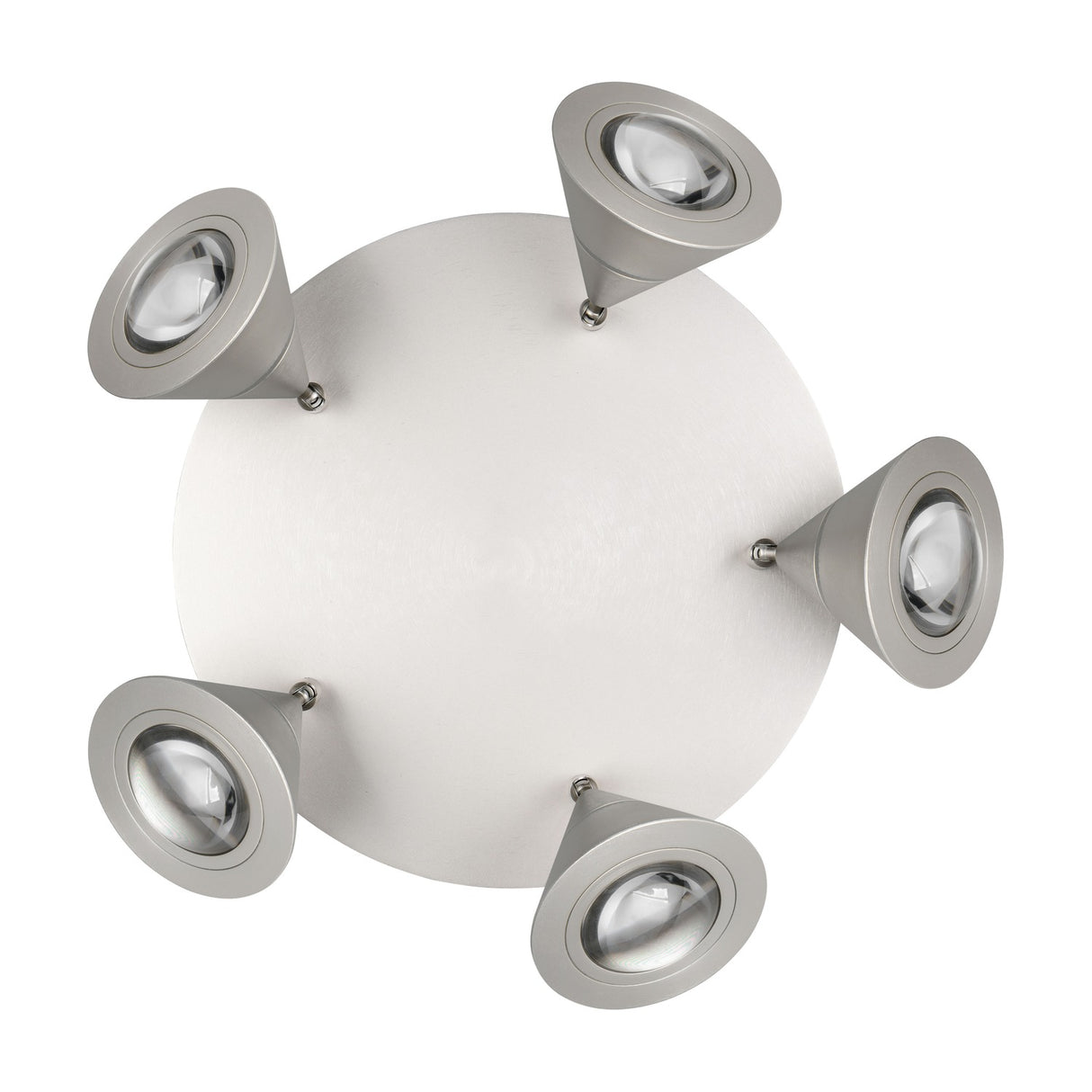 Romeo 5 Light LED Glass Ceiling Light – Satin Nickel
