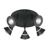 Romeo 5 Light LED Round Ceiling Light – Matt Black