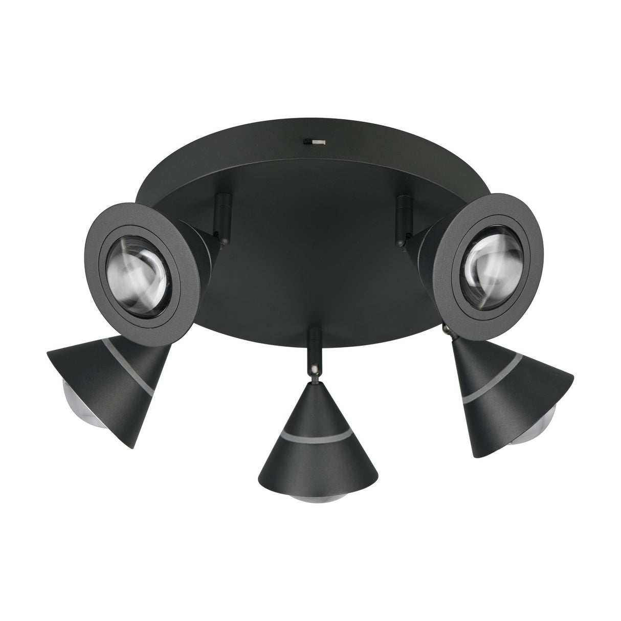 Romeo 5 Light LED Round Ceiling Light – Matt Black
