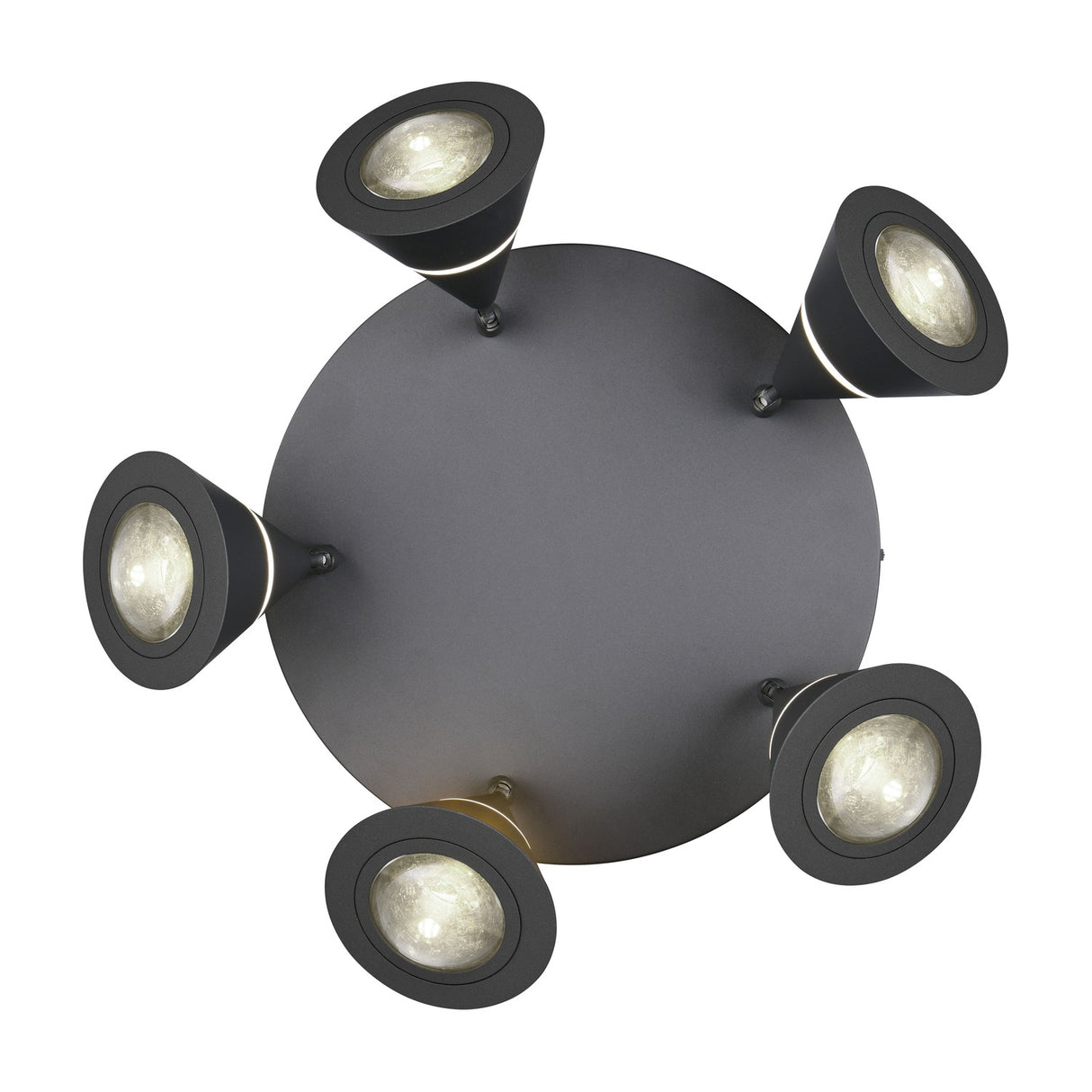 Romeo 5 Light LED Round Ceiling Light – Matt Black