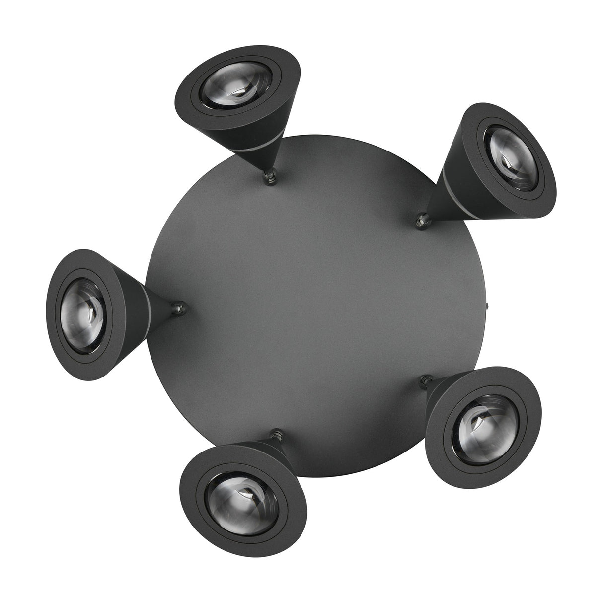 Romeo 5 Light LED Round Ceiling Light – Matt Black
