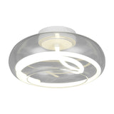 Tarsia LED Glass Ceiling Light – Matt White