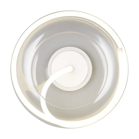 Tarsia LED Glass Ceiling Light – Matt White