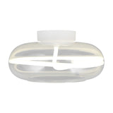 Tarsia LED Glass Ceiling Light – Matt White