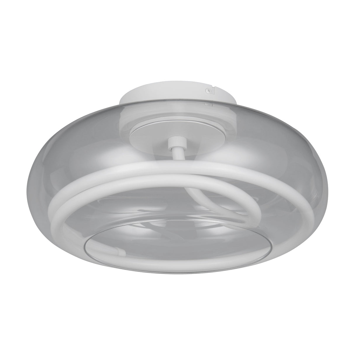 Tarsia LED Glass Ceiling Light – Matt White