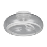 Tarsia LED Glass Ceiling Light – Matt White