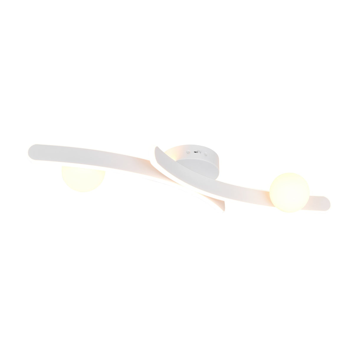 Napoli 2 Light LED Glass Ceiling Light – Matt White