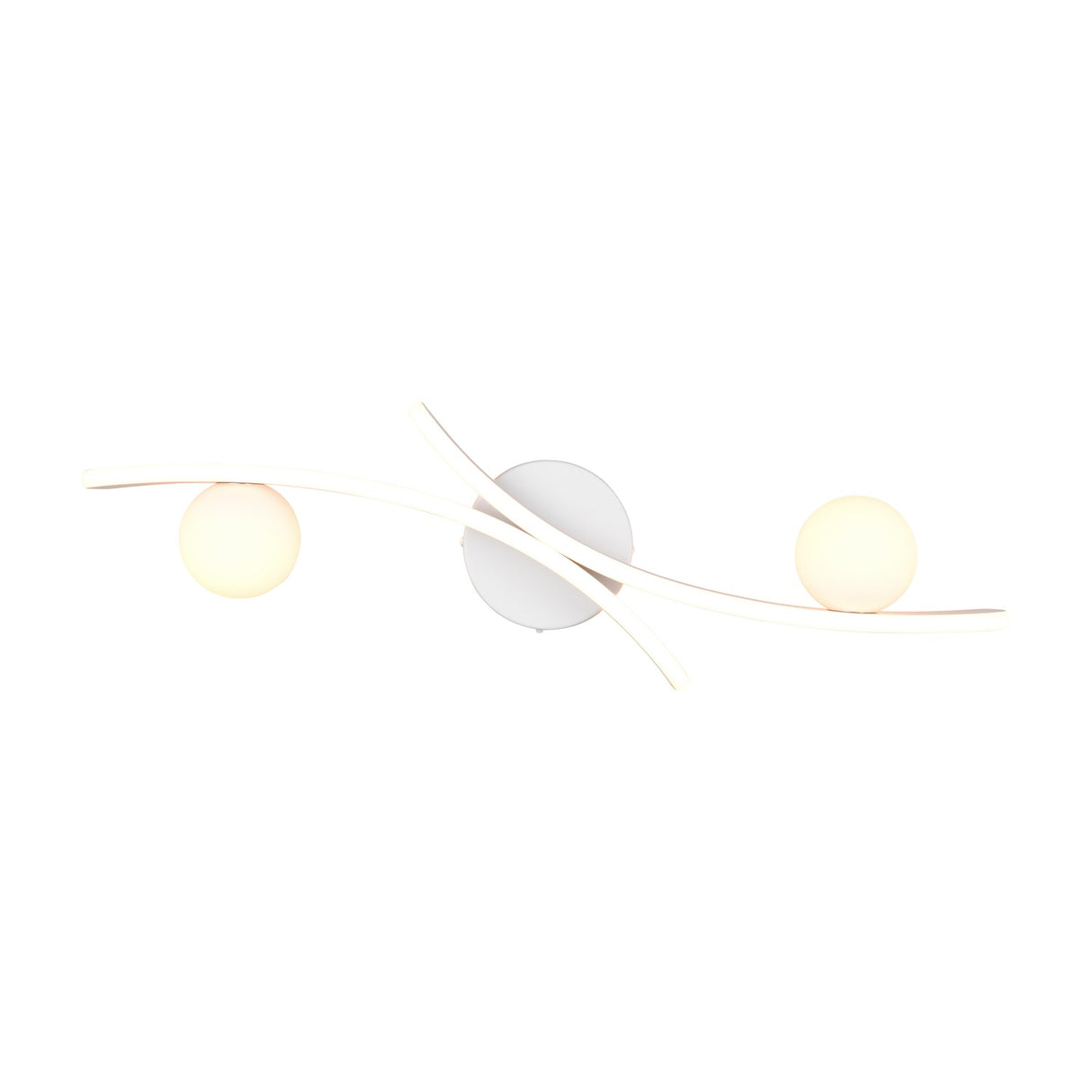 Napoli 2 Light LED Glass Ceiling Light – Matt White