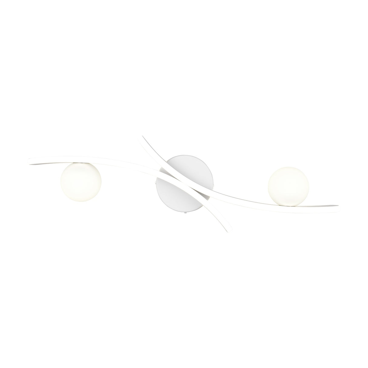 Napoli 2 Light LED Glass Ceiling Light – Matt White