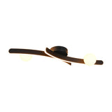 Napoli 2 Light LED Glass Ceiling Light – Matt Black