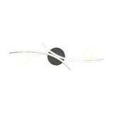 Napoli 2 Light LED Glass Ceiling Light – Matt Black