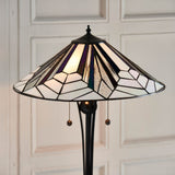 Larkbury Tiffany Floor Lamp - Black