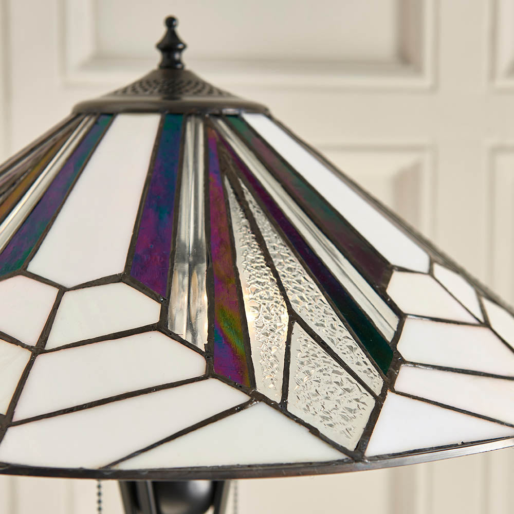 Larkbury Tiffany Floor Lamp - Black