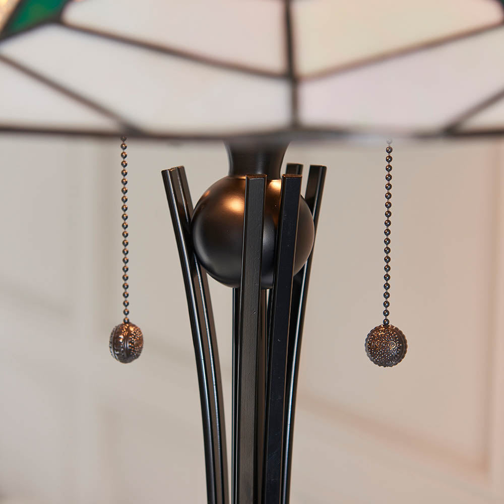 Larkbury Tiffany Floor Lamp - Black
