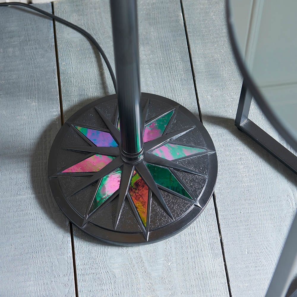 Larkbury Tiffany Floor Lamp - Black
