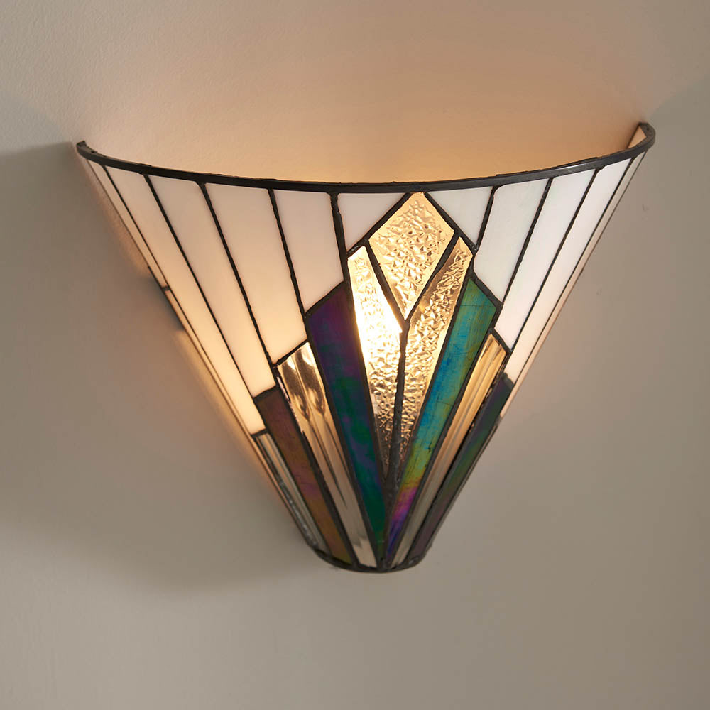 Larkbury Tiffany Wall Light - Black