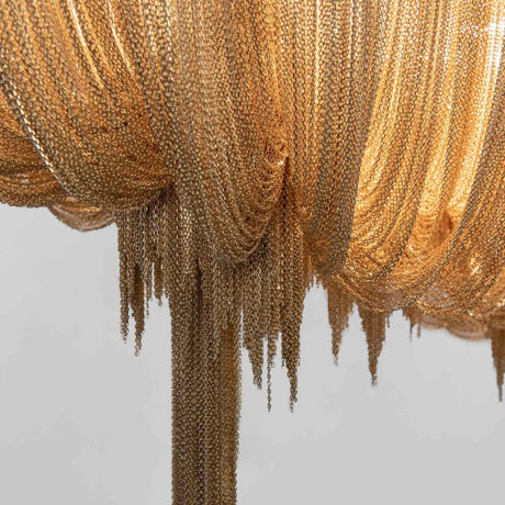 Mireya 8 Light Metal Chain Veil Suspension Light - Champagne