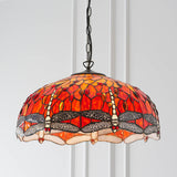 Alderworth Large 3 Light Tiffany Pendant - Flame