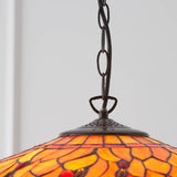 Alderworth Large 3 Light Tiffany Pendant - Flame