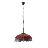 Alderworth Large 3 Light Tiffany Pendant - Flame