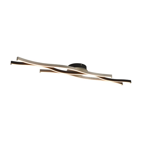 Blaze 2 Light LED Linear Ceiling Light – Brushed Aluminium