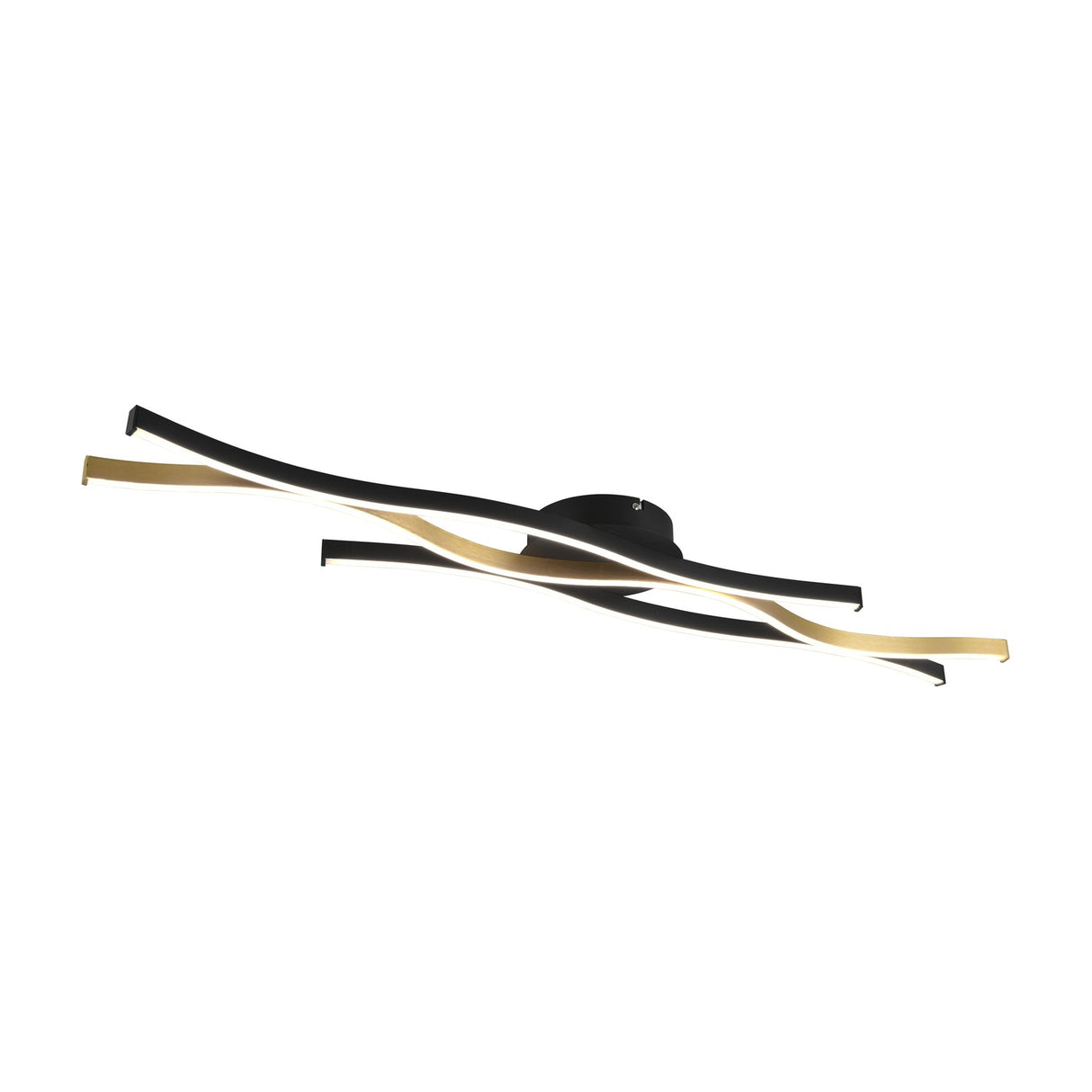 Blaze 2 Light LED Linear Ceiling Light – Satin Brass