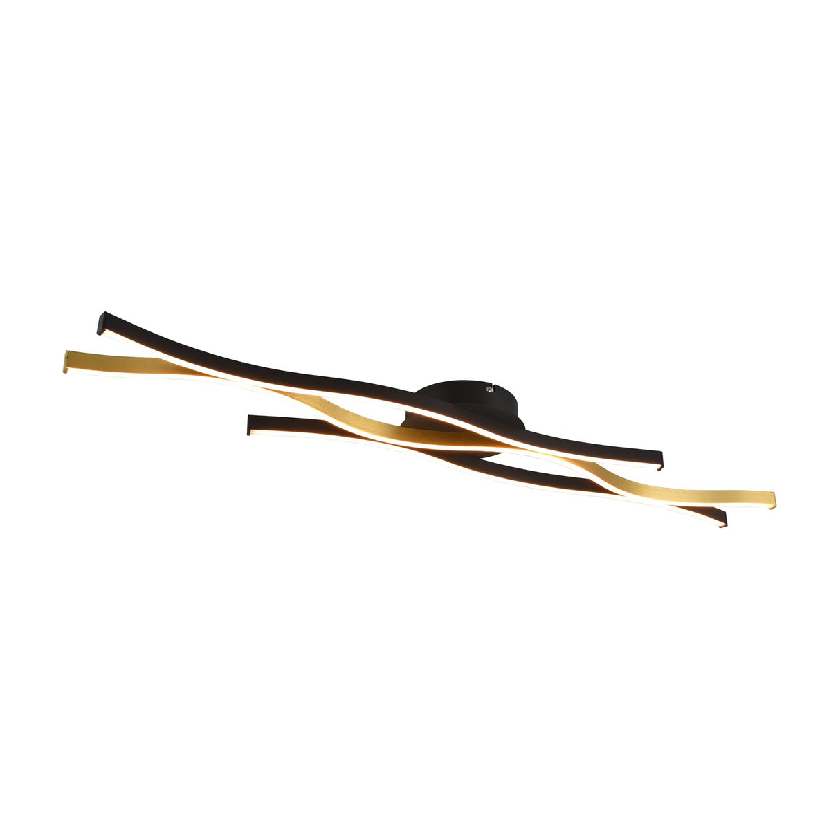 Blaze 2 Light LED Linear Ceiling Light – Satin Brass