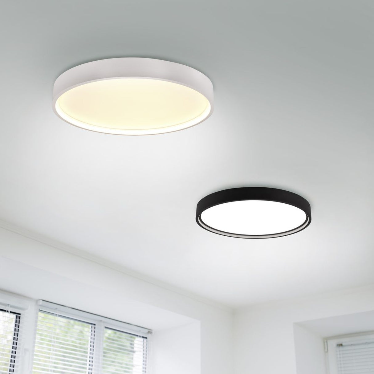 Doha LED Circular Ceiling Light – Matt White