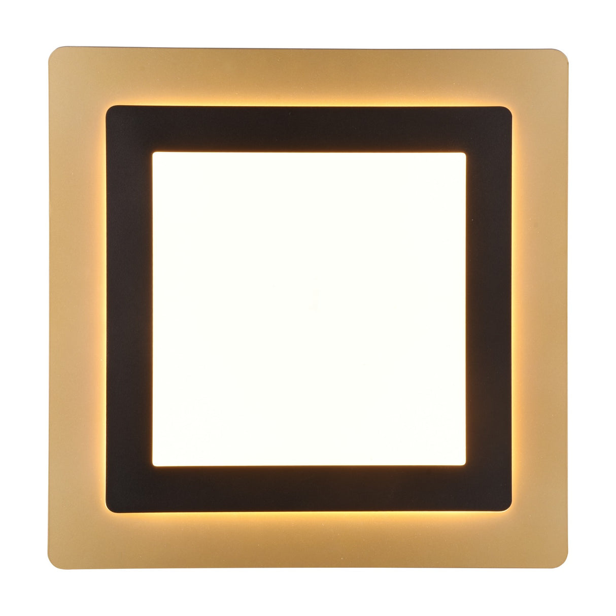 Morgan LED Square Ceiling Light – Black & Gold