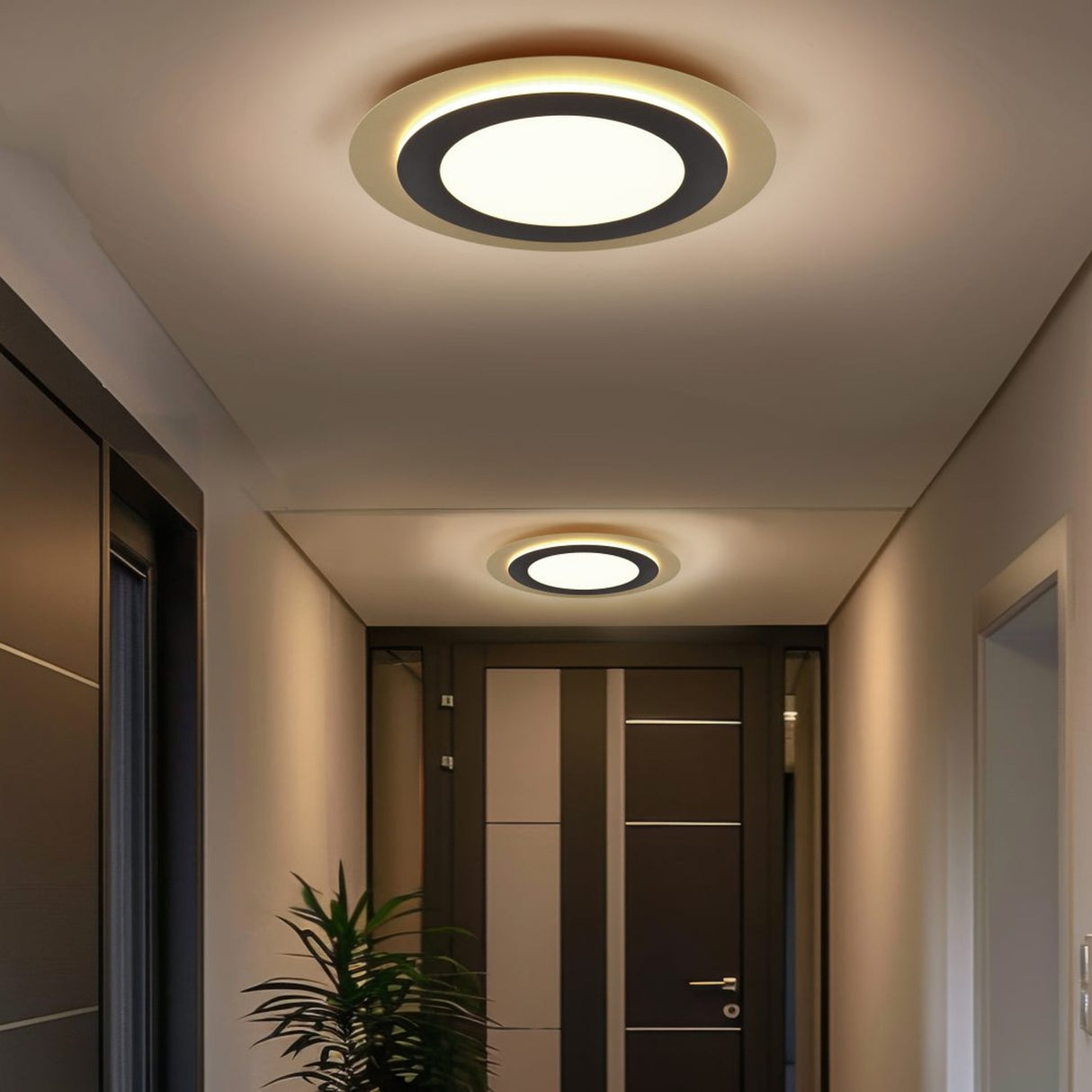 Morgan LED Remote Control Ceiling Light – Black & Gold