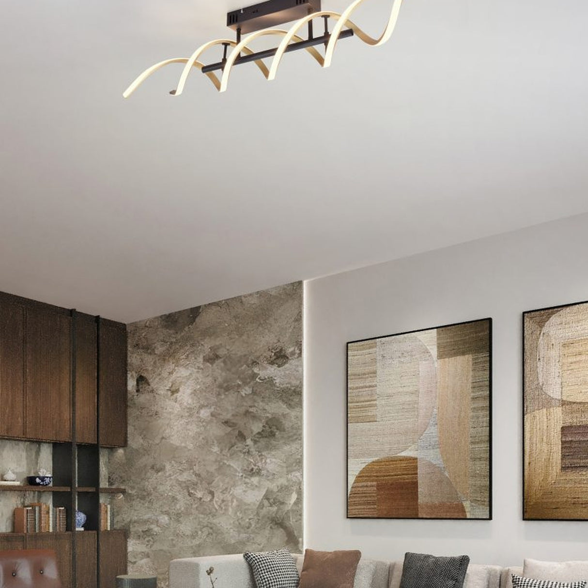 Sequence LED Ceiling Light – Satin Brass