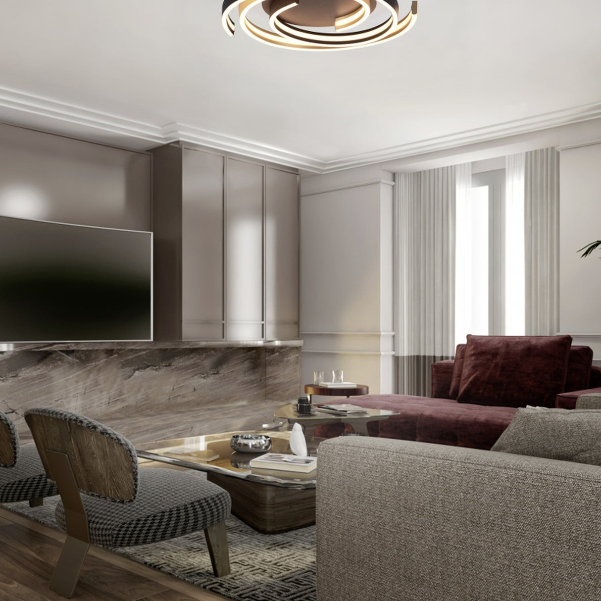 Caya LED Ceiling Light – Satin Brass